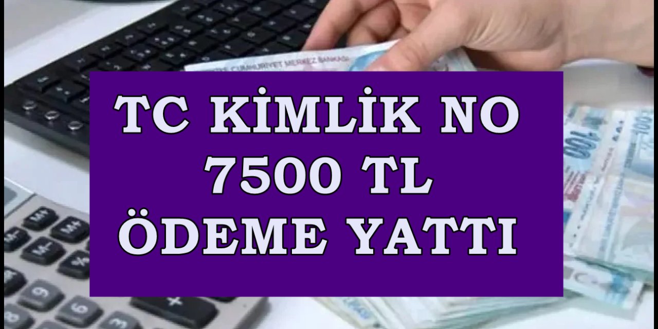 TC Kimlik Numarasına 7500 TL Yattı!