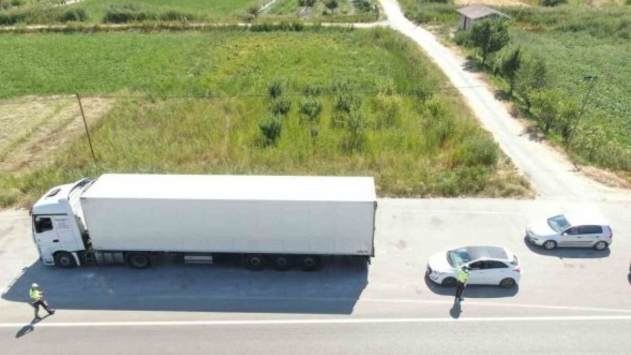 Konya çevre yolundan gitmeyen ağır vasıta sürücülerine ceza yağıyor
