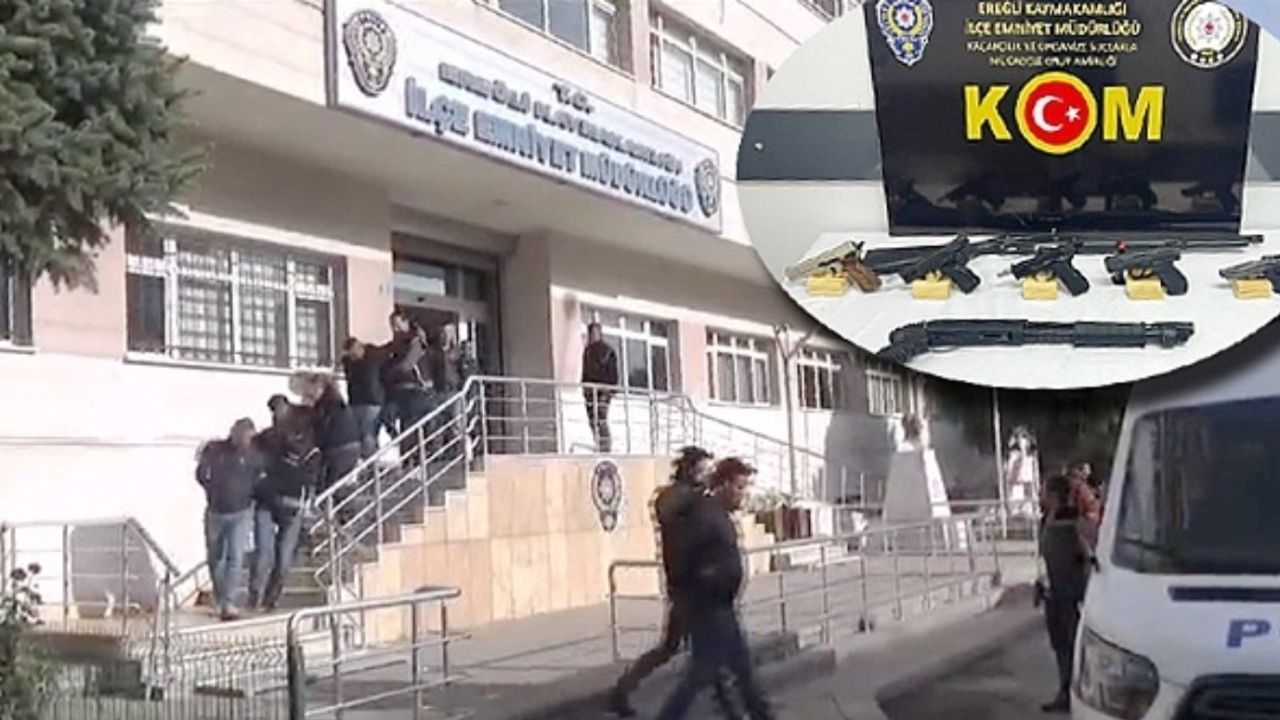 Konya'nın Ereğli ilçesinde suç örgütlerine polis operasyonu!
