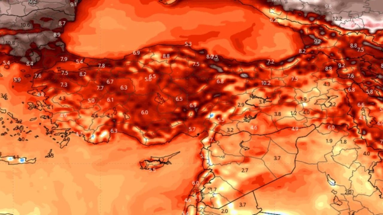 Meteoroloji'den korkutan açıklama: Harita kırmızıya boyandı