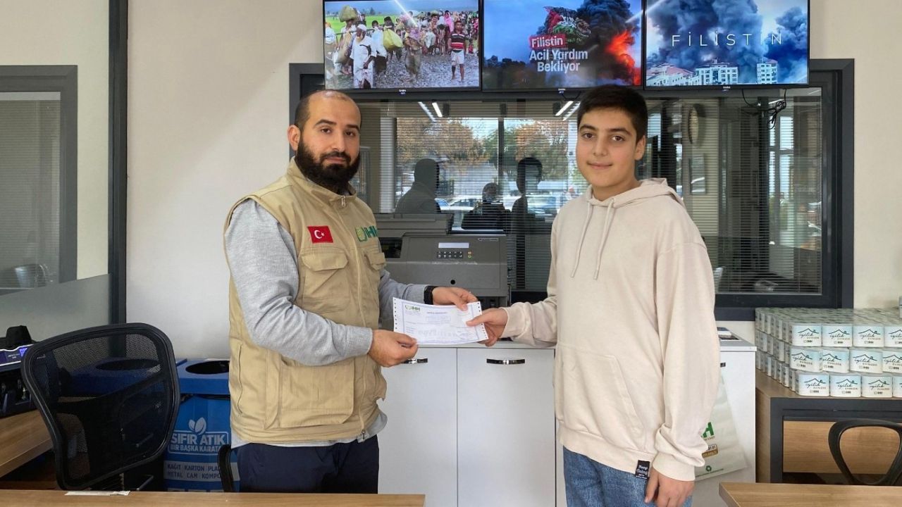 Konya Gazze'yi unutmuyor! 12 yaşındaki çocuk, yarışmada kazandığı para ödülünü Gazze'ye bağışladı