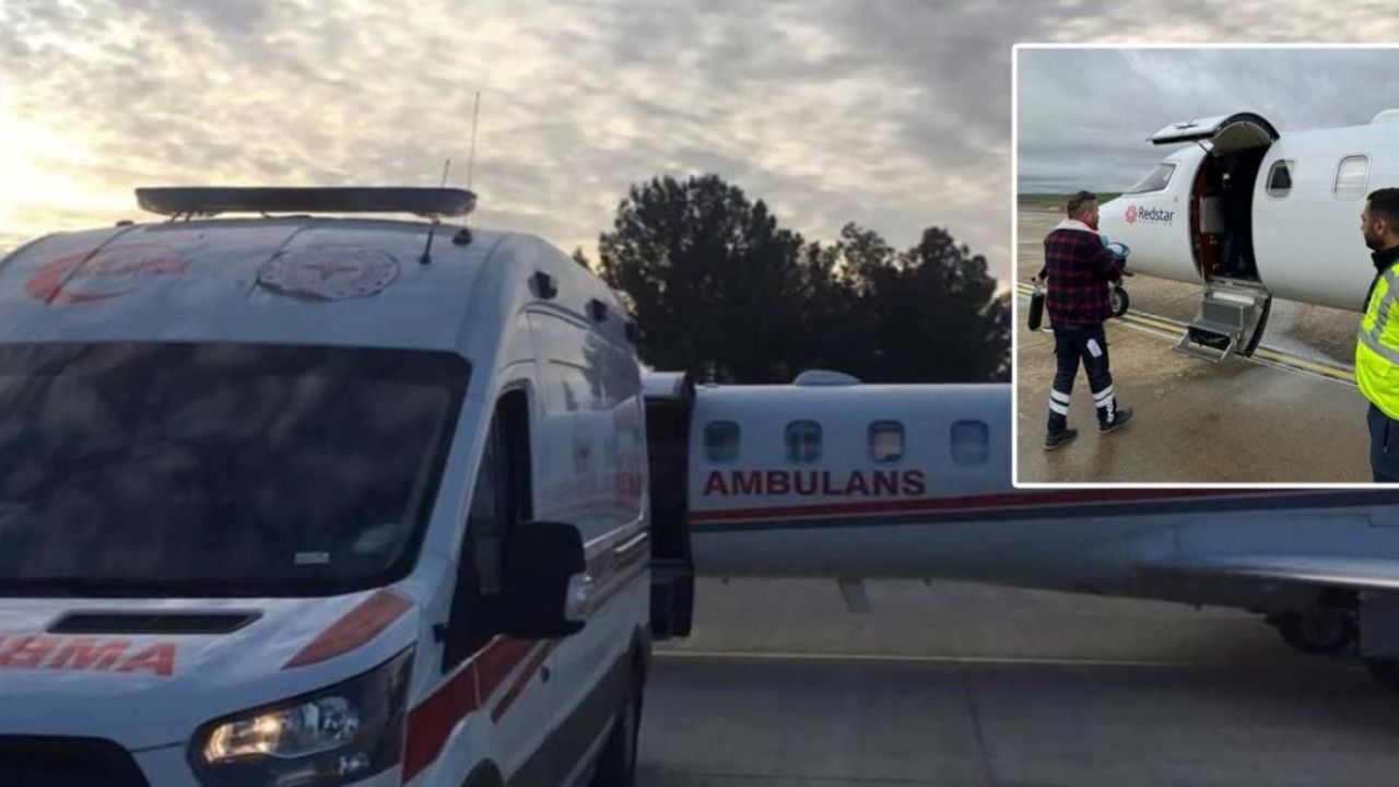 Ambulan uçağın Siirt'ten aldığı 40 günlük Muhammet, Konyalı doktorlara emanet edildi!