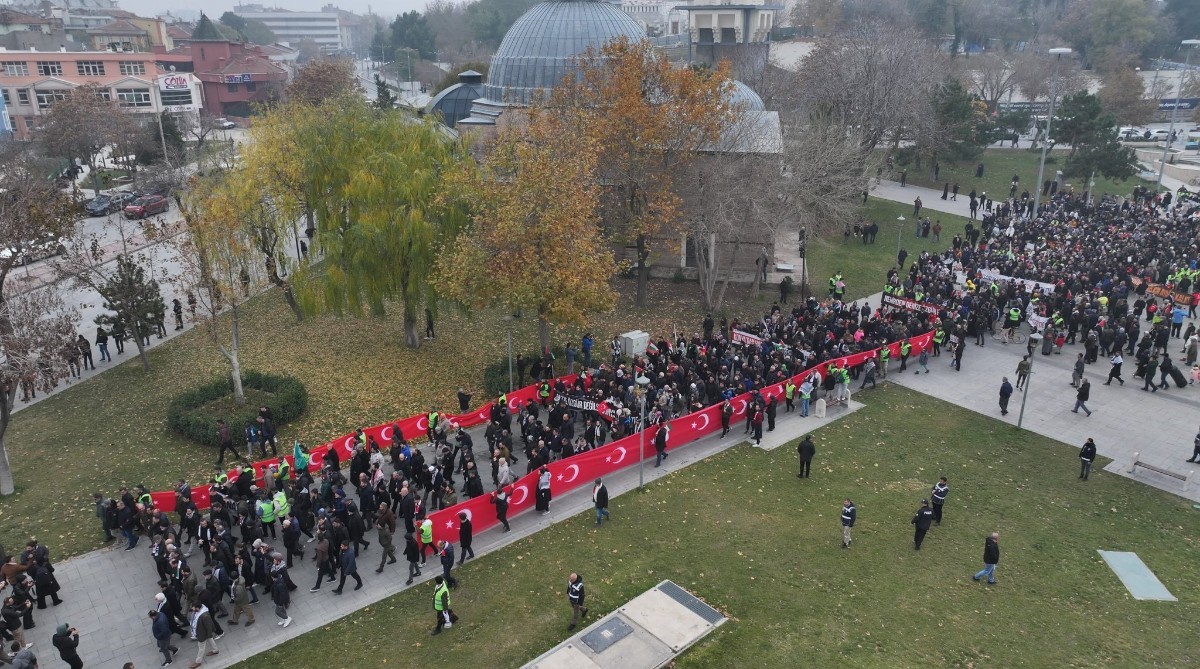 Konya'daki STK'lardan Filistin'e destek yürüyüşü