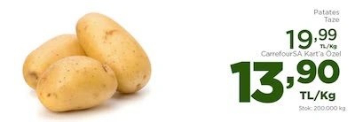 Patatesi soğanı biten CarrefourSA'ya koşacak